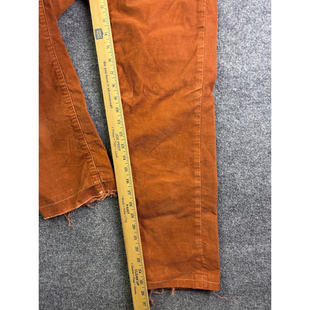 Joes Callie Corduroy Pants Womens 28 Orange Straight Leg Raw Hem Patch Pocket - Picture 5 of 10